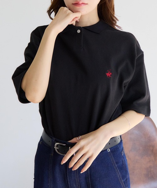 BEVERLY HILLS POLO CLUB(ビバリーヒルズポロクラブ)の「【Bevery Hills Polo Club/ビバリーヒルズ ポロクラブ】ワンポイント ロゴ刺繍 半袖 ポロシャツ(ポロシャツ・レディース・ホワイト/ブラック/ホワイト系その他/ネイビー・S/M)」の22枚目の写真