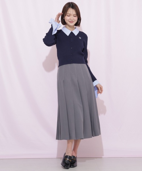 JILL by JILL STUART(ジルバイジルスチュアート)の「サイドベルトプリーツスカート(スカート・レディース・ネイビー/ベージュ/グレー・MEDIUM/SMALL)」の8枚目の写真