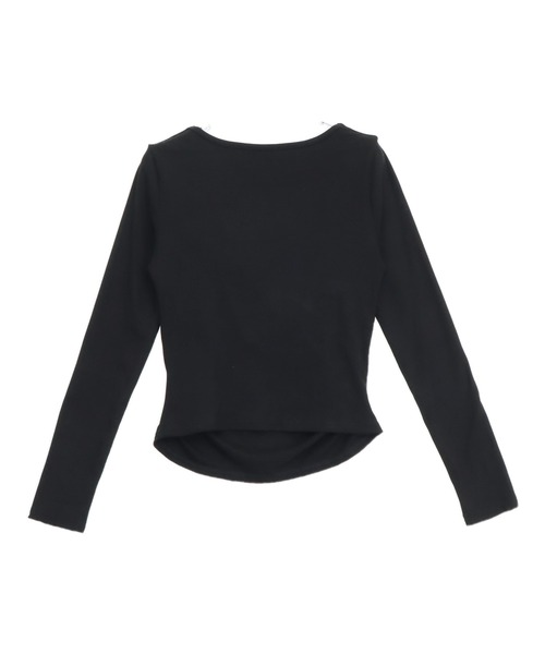 ANAP（アナップ）の「フロントツイスト ぴたっと ロングスリーブ Tシャツ（Tシャツ/カットソー・レディース・ホワイト/グレー/ブラック・F）」の19枚目の写真