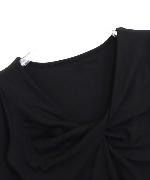 ANAP（アナップ）の「フロントツイスト ぴたっと ロングスリーブ Tシャツ（Tシャツ/カットソー・レディース・ホワイト/グレー/ブラック・F）」の20枚目の写真