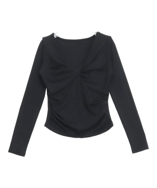 ANAP（アナップ）の「フロントツイスト ぴたっと ロングスリーブ Tシャツ（Tシャツ/カットソー・レディース・ホワイト/グレー/ブラック・F）」の18枚目の写真