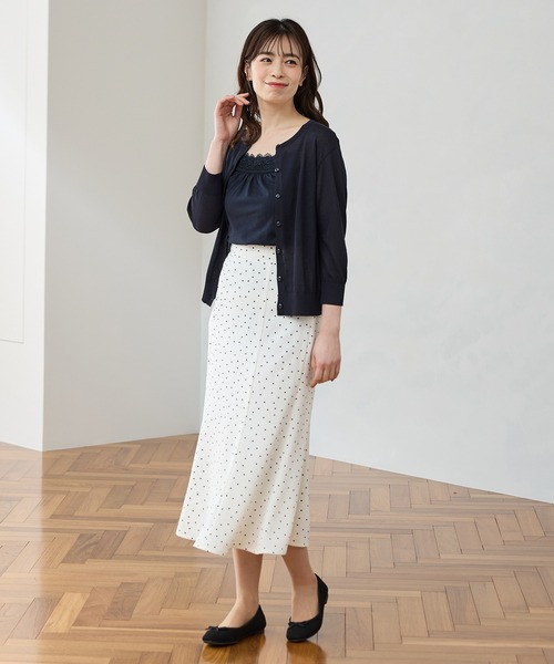 Honeys(ハニーズ)の「【UVカット】7分袖クルーネックカーデ(カーディガン/ボレロ・レディース・レッド/ネイビー/ライトグリーン/ブラウン/ライトベージュ/ブラック/サックスブルー/オフホワイト・S/M/LL/L)」の14枚目の写真