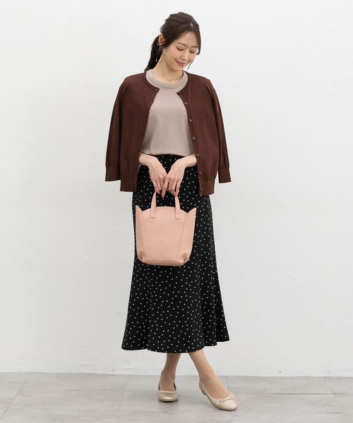 Honeys(ハニーズ)の「【UVカット】7分袖クルーネックカーデ(カーディガン/ボレロ・レディース・レッド/ネイビー/ライトグリーン/ブラウン/ライトベージュ/ブラック/サックスブルー/オフホワイト・S/M/LL/L)」の22枚目の写真