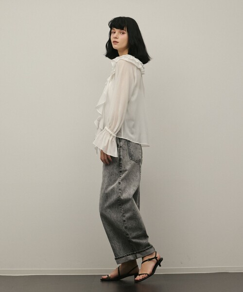 Diagram（ダイアグラム）の「クロップトバレルパンツ（その他パンツ・レディース・サックスブルー/ブラック・36/38）」の18枚目の写真