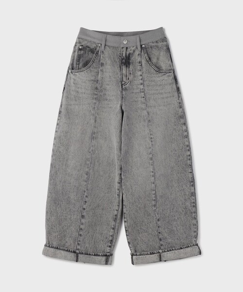 Diagram（ダイアグラム）の「クロップトバレルパンツ（その他パンツ・レディース・サックスブルー/ブラック・36/38）」の17枚目の写真