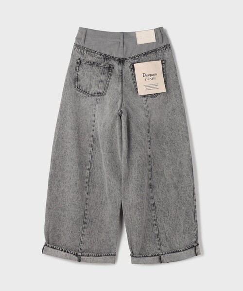 Diagram（ダイアグラム）の「クロップトバレルパンツ（その他パンツ・レディース・サックスブルー/ブラック・36/38）」の16枚目の写真