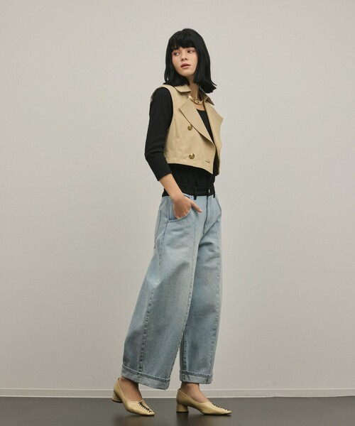 Diagram（ダイアグラム）の「クロップトバレルパンツ（その他パンツ・レディース・サックスブルー/ブラック・36/38）」の14枚目の写真