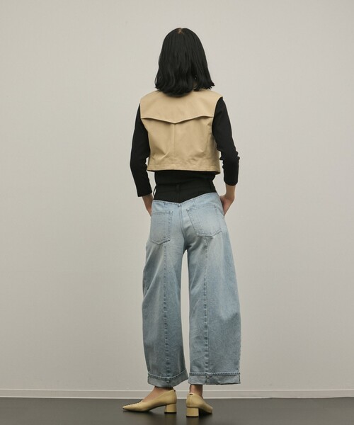 Diagram（ダイアグラム）の「クロップトバレルパンツ（その他パンツ・レディース・サックスブルー/ブラック・36/38）」の12枚目の写真