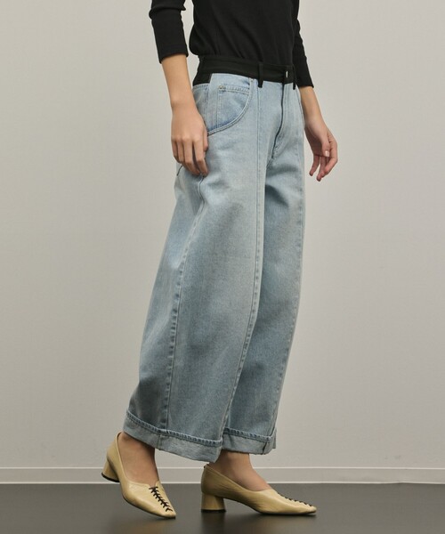 Diagram（ダイアグラム）の「クロップトバレルパンツ（その他パンツ・レディース・サックスブルー/ブラック・36/38）」の9枚目の写真