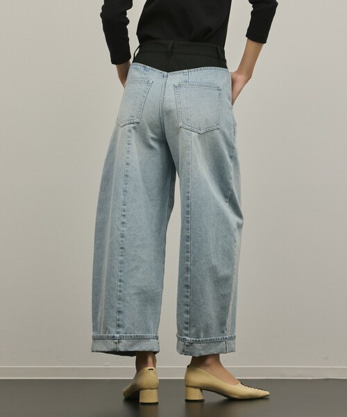 Diagram（ダイアグラム）の「クロップトバレルパンツ（その他パンツ・レディース・サックスブルー/ブラック・36/38）」の8枚目の写真