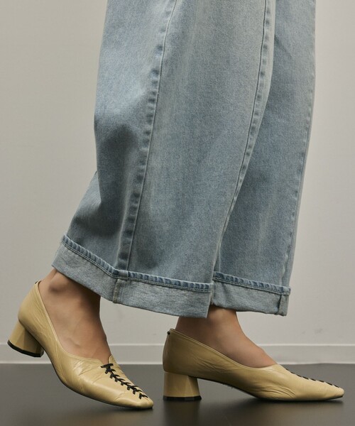 Diagram（ダイアグラム）の「クロップトバレルパンツ（その他パンツ・レディース・サックスブルー/ブラック・36/38）」の5枚目の写真