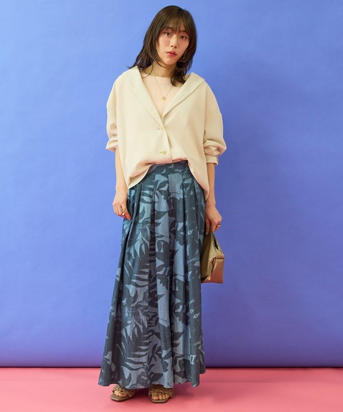 JETSET SOLO PLUS (ジェットセットソロプラス)の「【JETSET SOLO PLUS】RELAxION twill テーラードシャツジャケット(テーラードジャケット・レディース・アイボリー・FREE)」の2枚目の写真