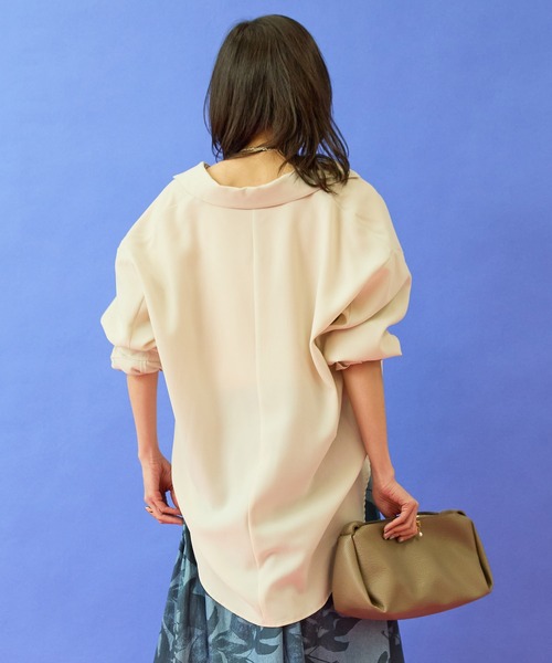 JETSET SOLO PLUS (ジェットセットソロプラス)の「【JETSET SOLO PLUS】RELAxION twill テーラードシャツジャケット(テーラードジャケット・レディース・アイボリー・FREE)」の6枚目の写真