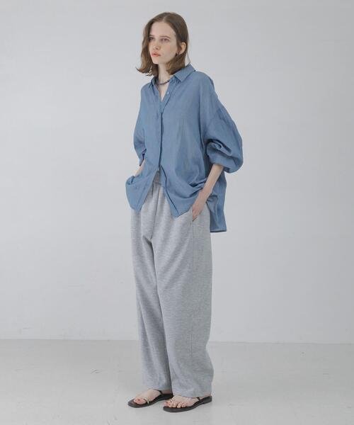 URBAN RESEARCH Sonny Label(アーバンリサーチサニーレーベル)の「シアーデニムシャツ(シャツ/ブラウス・レディース・ライトインディゴブルー/ワンウォッシュ・FREE)」の8枚目の写真