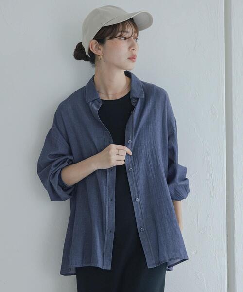 URBAN RESEARCH Sonny Label(アーバンリサーチサニーレーベル)の「シアーデニムシャツ(シャツ/ブラウス・レディース・ライトインディゴブルー/ワンウォッシュ・FREE)」の12枚目の写真