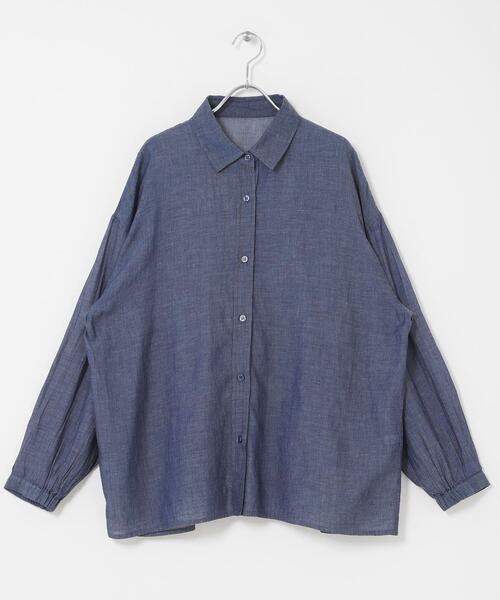 URBAN RESEARCH Sonny Label(アーバンリサーチサニーレーベル)の「シアーデニムシャツ(シャツ/ブラウス・レディース・ライトインディゴブルー/ワンウォッシュ・FREE)」の18枚目の写真
