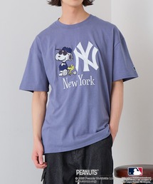 PEANUTS（ピーナッツ）の「【PEANUTS×MLB】オリジナルデザインTシャツ 刺繍 ドロップショルダー ユニセックス（Tシャツ/カットソー）」
