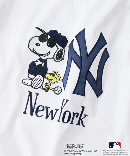PEANUTS(ピーナッツ)の「【PEANUTS×MLB】【レジャー・フェスに】MLB×スヌーピー 刺繍Tシャツ 厚手コットン100% 透けない・丈夫 ストリートスタイル(Tシャツ/カットソー・メンズ・ブルー系その他2/ベージュ系その他/ホワイト系その他3/ホワイト系その他/ホワイト系その他2/ブラック系その他/ブラック系その他3・MEDIUM/LARGE/X-LARGE)」の16枚目の写真