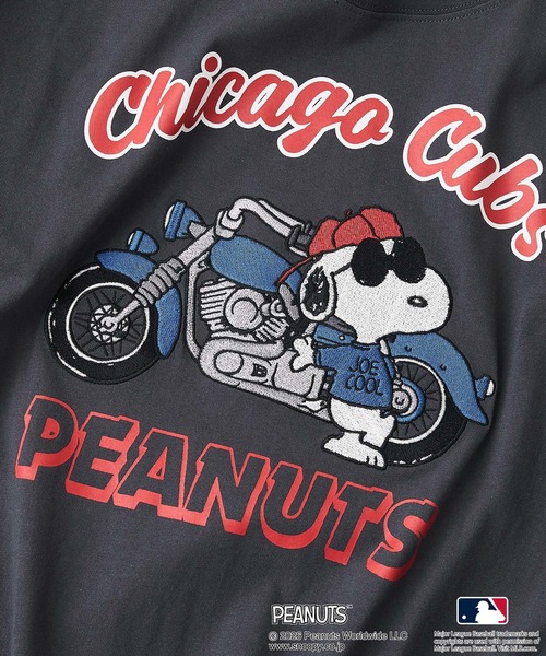 PEANUTS(ピーナッツ)の「【PEANUTS×MLB】【レジャー・フェスに】MLB×スヌーピー 刺繍Tシャツ 厚手コットン100% 透けない・丈夫 ストリートスタイル(Tシャツ/カットソー・メンズ・ブルー系その他2/ベージュ系その他/ホワイト系その他3/ホワイト系その他/ホワイト系その他2/ブラック系その他/ブラック系その他3・MEDIUM/LARGE/X-LARGE)」の22枚目の写真
