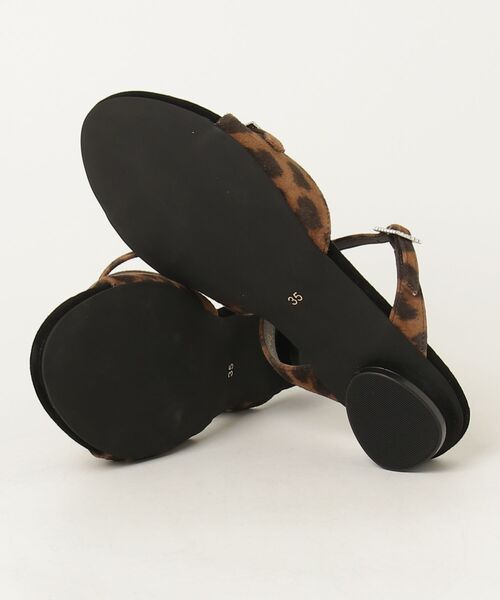 Daniella&GEMMA（ダニエラアンドジェマ）の「ダブルビジューバックルミュール（サンダル・レディース・レオパード/ブラック・35/36/37/38/39）」の4枚目の写真