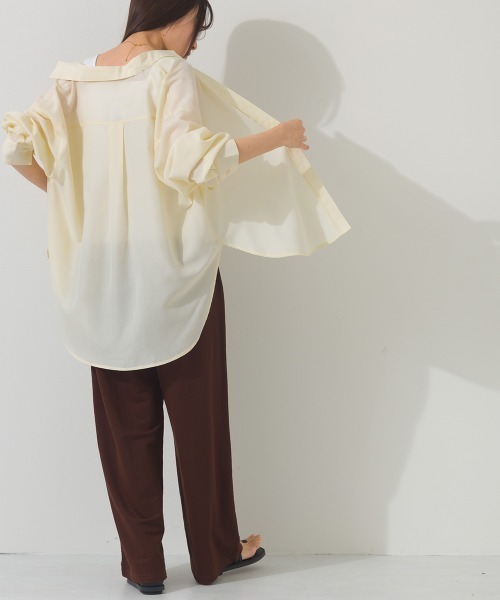OMNES(オムネス)の「接触冷感 ストレートギャザーイージーパンツ(その他パンツ・レディース・ブラウン/レッド/ダークグレー/ミント/イエロー・FREE)」の14枚目の写真