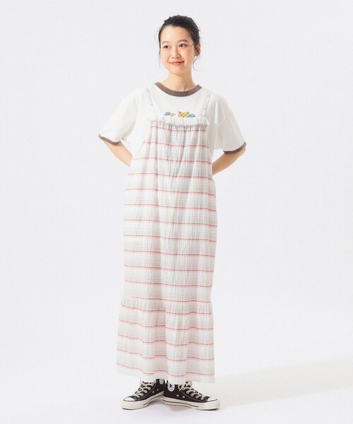 BEAMS BOY(ビームスボーイ)の「【7/24再値下げ】シャーリング ボーダー ワンピース(ワンピース・レディース・オフホワイト/サックスブルー・ONE SIZE)」の14枚目の写真