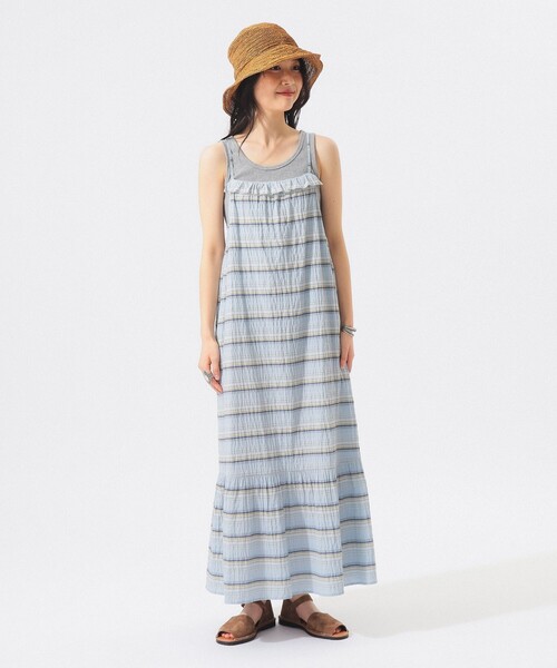 BEAMS BOY(ビームスボーイ)の「【7/24再値下げ】シャーリング ボーダー ワンピース(ワンピース・レディース・オフホワイト/サックスブルー・ONE SIZE)」の20枚目の写真