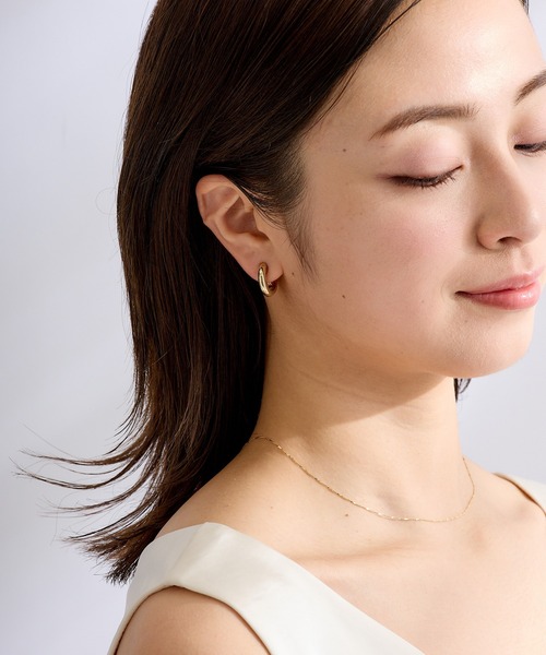 CALIN STANDARD(カリンスタンダード)の「◆金属アレルギー対応◆◆made in japan◆【痛くない】【落ちにくい】【ストレスフリーな着け心地】ワイドラウンド グランループフィットイヤリング(イヤリング・レディース・シルバー/ゴールド・FREE)」の10枚目の写真