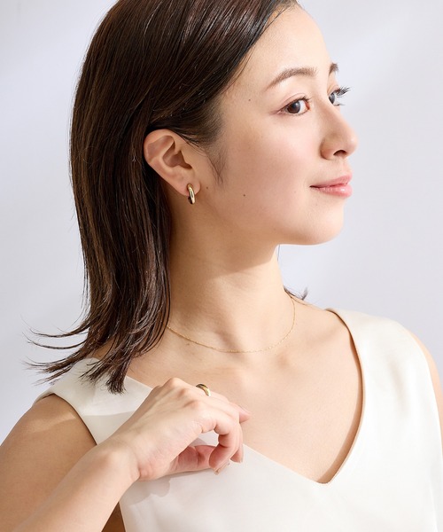 CALIN STANDARD(カリンスタンダード)の「◆金属アレルギー対応◆◆made in japan◆【痛くない】【落ちにくい】【ストレスフリーな着け心地】ワイドラウンド グランループフィットイヤリング(イヤリング・レディース・シルバー/ゴールド・FREE)」の11枚目の写真