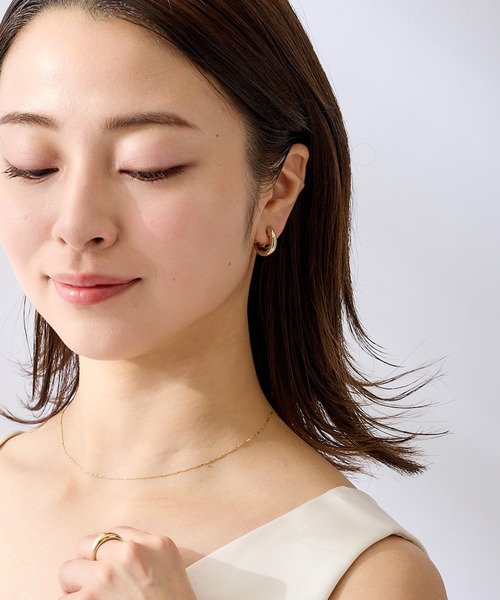 CALIN STANDARD(カリンスタンダード)の「◆金属アレルギー対応◆◆made in japan◆【痛くない】【落ちにくい】【ストレスフリーな着け心地】ワイドラウンド グランループフィットイヤリング(イヤリング・レディース・シルバー/ゴールド・FREE)」の12枚目の写真