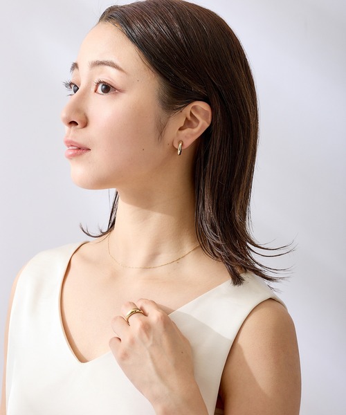 CALIN STANDARD(カリンスタンダード)の「◆金属アレルギー対応◆◆made in japan◆【痛くない】【落ちにくい】【ストレスフリーな着け心地】ワイドラウンド グランループフィットイヤリング(イヤリング・レディース・シルバー/ゴールド・FREE)」の13枚目の写真