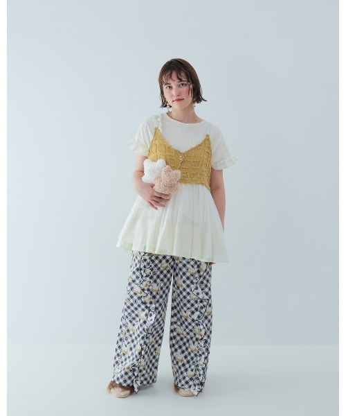 unica(ユニカ)の「フリンジキャミビスチェ laides(その他トップス・レディース・オフホワイト/ブラック×ホワイト・F)」の6枚目の写真