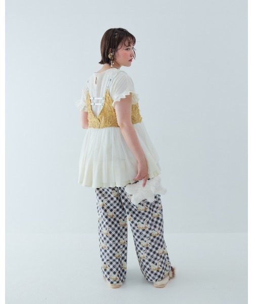 unica(ユニカ)の「フリンジキャミビスチェ laides(その他トップス・レディース・オフホワイト/ブラック×ホワイト・F)」の10枚目の写真