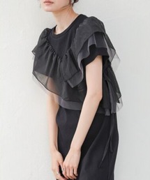 【S・Mサイズ展開】アシメフリルドッキングワンピース