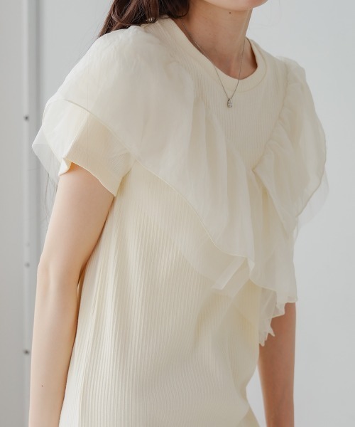 Bab（バブ）の「【S・Mサイズ展開】アシメフリルドッキングワンピース（ワンピース・レディース・ライトグレー/ブラック/アイボリー・MEDIUM/SMALL）」の21枚目の写真