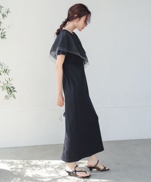 Bab（バブ）の「【S・Mサイズ展開】アシメフリルドッキングワンピース（ワンピース・レディース・ライトグレー/ブラック/アイボリー・MEDIUM/SMALL）」の16枚目の写真