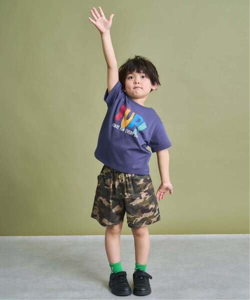 b・ROOM（ビールーム）の「【防汚・速乾・型崩れしない】選べる８パターンアソートプリントTシャツ（Tシャツ/カットソー・キッズ・ネイビー/グリーン系その他/レッド系その他/トップグレー/レンガ/アイボリー/ブラック/ターコイズブルー・90cm/100cm/110cm/120cm/130cm/150cm/140cm）」の15枚目の写真