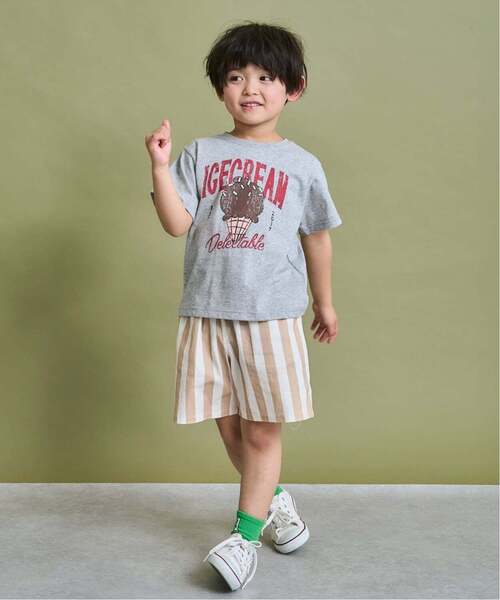 b・ROOM（ビールーム）の「【防汚・速乾・型崩れしない】選べる８パターンアソートプリントTシャツ（Tシャツ/カットソー・キッズ・ネイビー/グリーン系その他/レッド系その他/トップグレー/レンガ/アイボリー/ブラック/ターコイズブルー・90cm/100cm/110cm/120cm/130cm/150cm/140cm）」の18枚目の写真