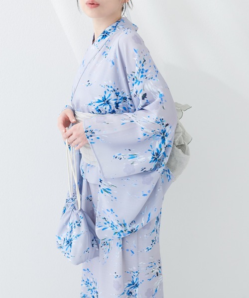 natural couture（ナチュラルクチュール）の「〈MARY QUANTコラボ〉NEW２WAY浴衣（浴衣・レディース・ピンク系その他/グレー系その他/ネイビー/ベージュ系その他・MEDIUM/LARGE）」の8枚目の写真