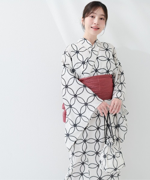natural couture（ナチュラルクチュール）の「〈MARY QUANTコラボ〉NEW２WAY浴衣（浴衣・レディース・ピンク系その他/グレー系その他/ネイビー/ベージュ系その他・MEDIUM/LARGE）」の21枚目の写真