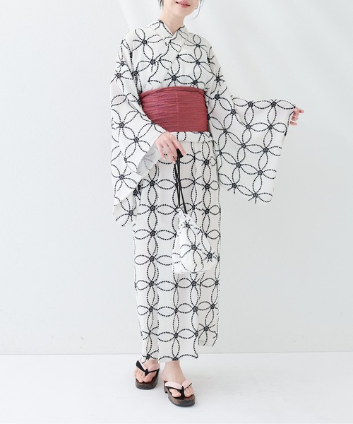 natural couture（ナチュラルクチュール）の「〈MARY QUANTコラボ〉NEW２WAY浴衣（浴衣・レディース・ピンク系その他/グレー系その他/ネイビー/ベージュ系その他・MEDIUM/LARGE）」の20枚目の写真