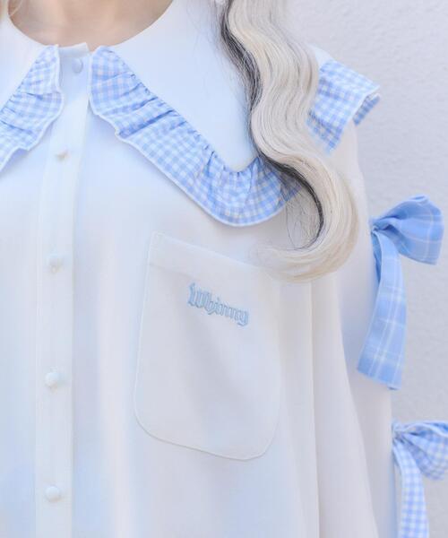 Whinny(ホワイニー)の「Whinny/いい子ちゃんマシンガン(シャツ/ブラウス・レディース・ホワイト/ブラック/グレー・FREE)」の8枚目の写真