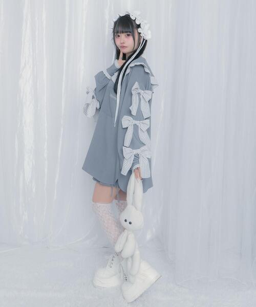 Whinny(ホワイニー)の「Whinny/いい子ちゃんマシンガン(シャツ/ブラウス・レディース・ホワイト/ブラック/グレー・FREE)」の15枚目の写真