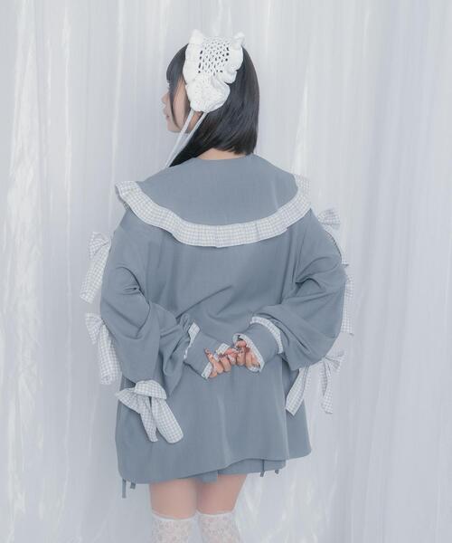 Whinny(ホワイニー)の「Whinny/いい子ちゃんマシンガン(シャツ/ブラウス・レディース・ホワイト/ブラック/グレー・FREE)」の20枚目の写真