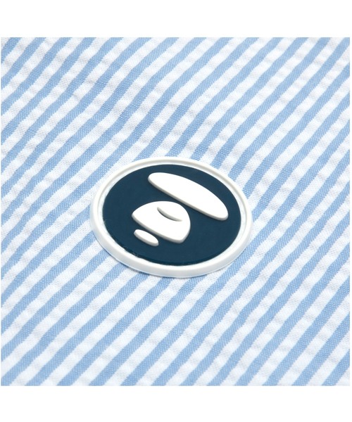 AAPE BY A BATHING APE（エーエイプバイアベイシングエイプ）の「AAPE NOW SHORT SLEEVE SHIRT(stripe)（シャツ/ブラウス・メンズ・ブルー系その他3/ブルー系その他・MEDIUM/LARGE/X-LARGE/SMALL）」の4枚目の写真