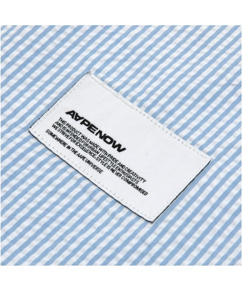 AAPE BY A BATHING APE（エーエイプバイアベイシングエイプ）の「AAPE NOW SHORT SLEEVE SHIRT(stripe)（シャツ/ブラウス・メンズ・ブルー系その他3/ブルー系その他・MEDIUM/LARGE/X-LARGE/SMALL）」の5枚目の写真