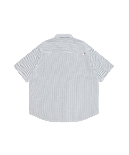 AAPE BY A BATHING APE（エーエイプバイアベイシングエイプ）の「AAPE NOW SHORT SLEEVE SHIRT(stripe)（シャツ/ブラウス・メンズ・ブルー系その他3/ブルー系その他・MEDIUM/LARGE/X-LARGE/SMALL）」の6枚目の写真