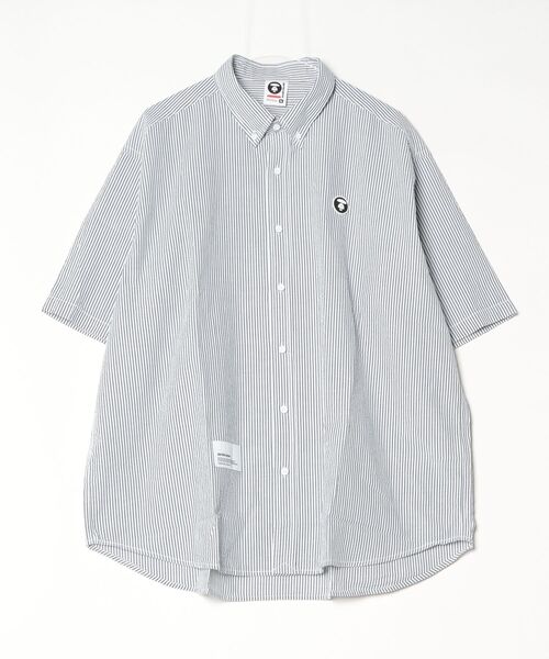 AAPE BY A BATHING APE（エーエイプバイアベイシングエイプ）の「AAPE NOW SHORT SLEEVE SHIRT(stripe)（シャツ/ブラウス・メンズ・ブルー系その他3/ブルー系その他・MEDIUM/LARGE/X-LARGE/SMALL）」の10枚目の写真