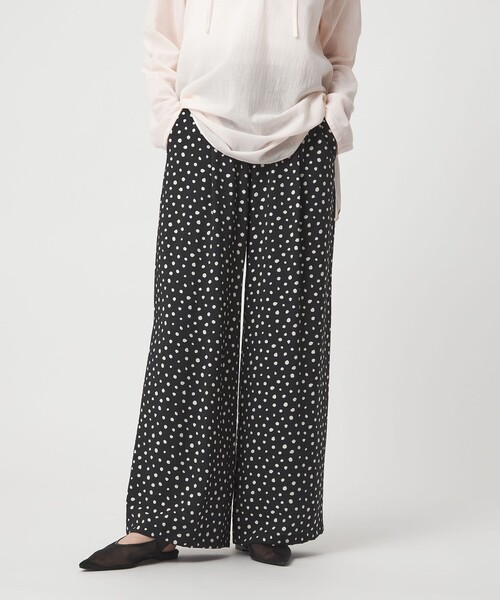 green label relaxing（グリーンレーベルリラクシング）の「［size SHORTあり］【WEB限定】＜at ease＞ドロスト ワイド パンツ（その他パンツ・レディース・ブラウン/その他1/ブラック/ナチュラル・FREE/SHORT）」の16枚目の写真