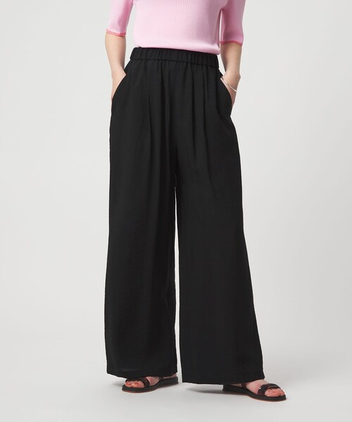 green label relaxing（グリーンレーベルリラクシング）の「［size SHORTあり］【WEB限定】＜at ease＞ドロスト ワイド パンツ（その他パンツ・レディース・ブラウン/その他1/ブラック/ナチュラル・FREE/SHORT）」の12枚目の写真